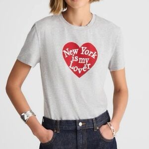 NWT Alexa Chung for Madewell Tourist Tee in New York Is My Lover Grey